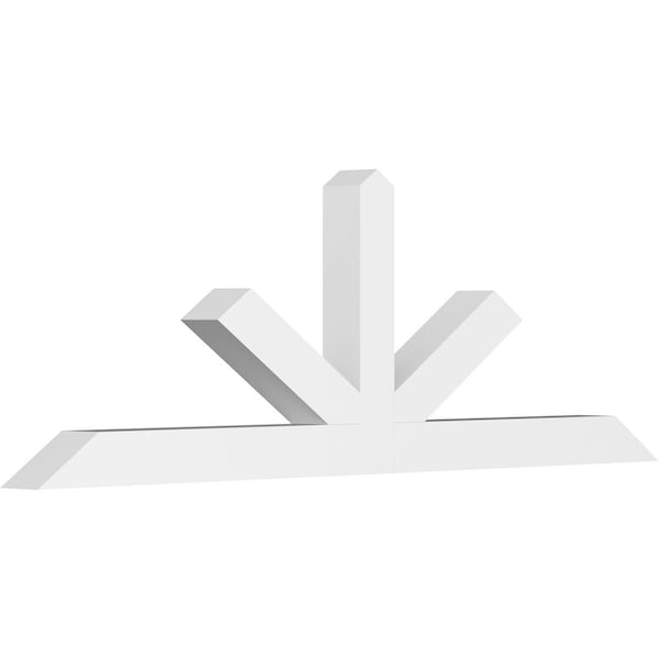 Ekena Millwork Saratoga Architectural Grade PVC Gable Bracket, 72"W x 24"H x 4"D x 4"F, 8/12 Pitch GBP072X24X0404SAR00 - main